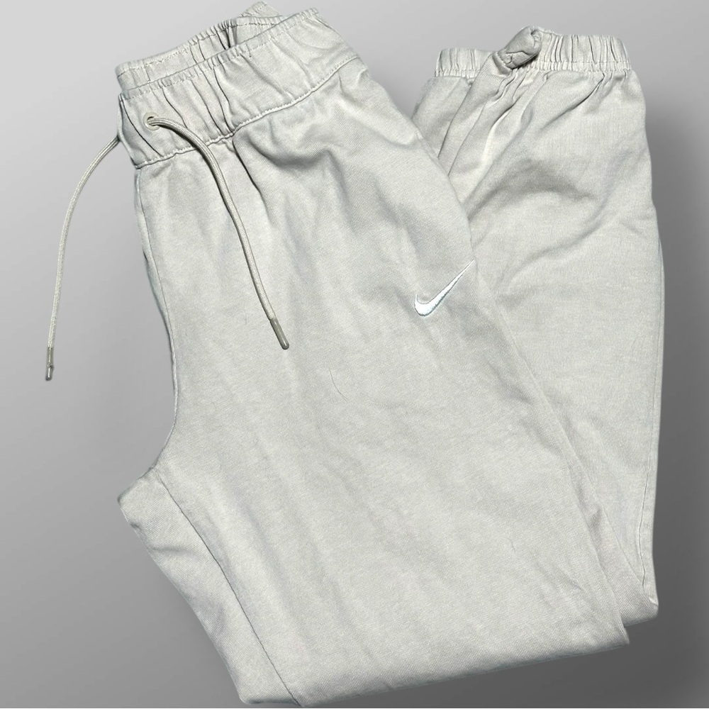 Nike Light Silver/Gray Drawstring Track Joggers